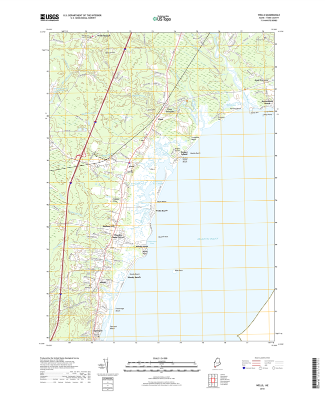 Wells Maine - 24k Topo Map