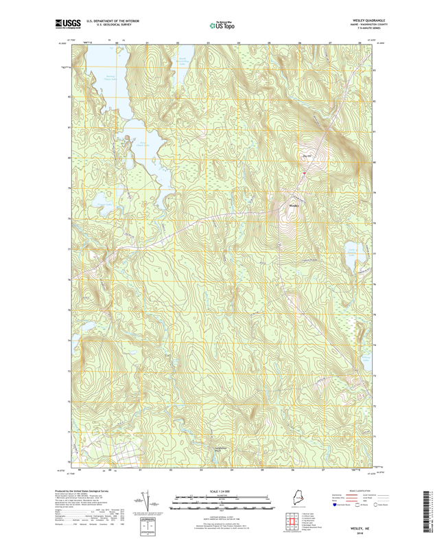 Wesley Maine - 24k Topo Map