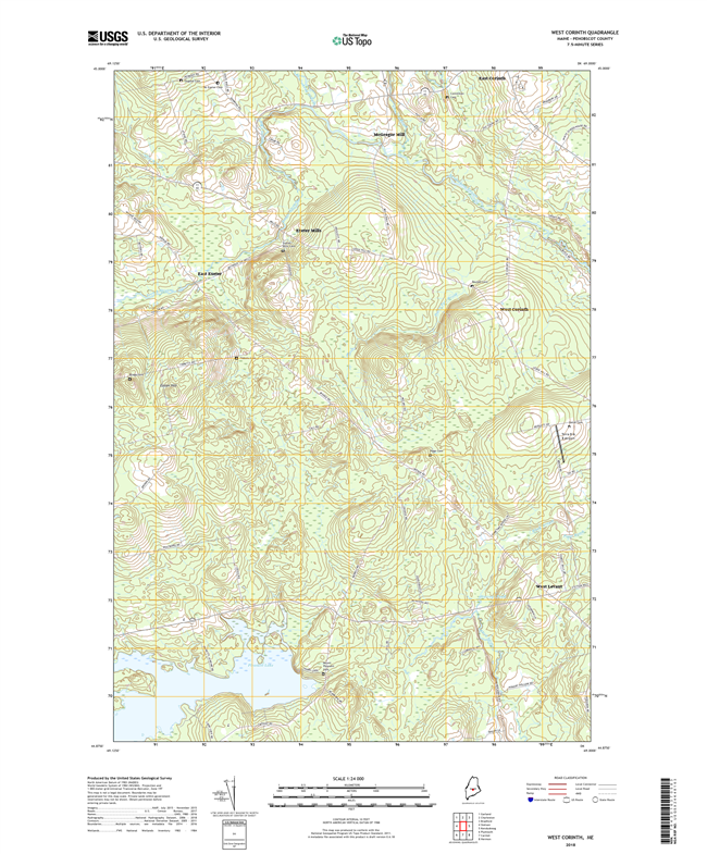 West Corinth Maine - 24k Topo Map
