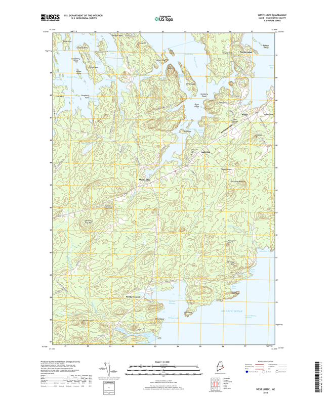 West Lubec Maine - 24k Topo Map