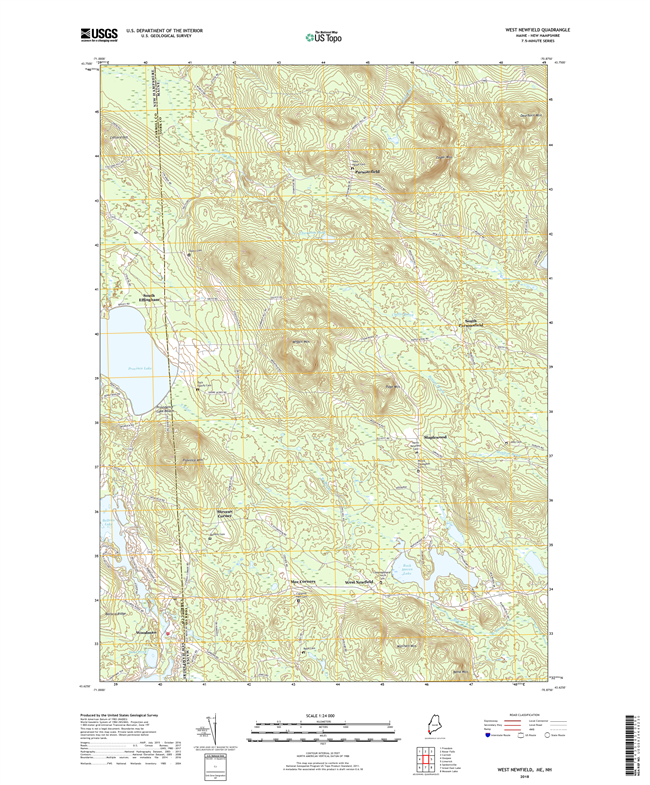 West Newfield Maine - New Hampshire - 24k Topo Map