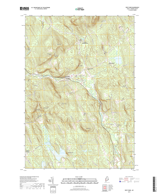 West Paris Maine - 24k Topo Map