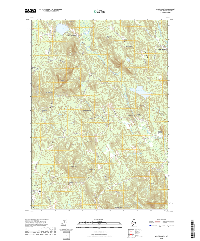 West Sumner Maine - 24k Topo Map