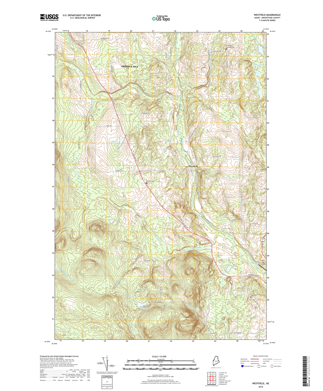 Westfield Maine - 24k Topo Map