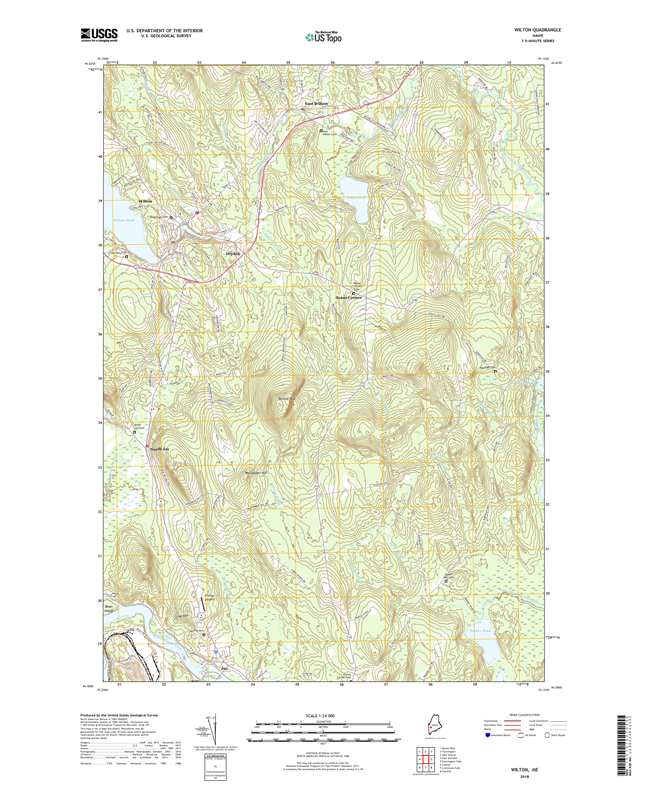Wilton Maine - 24k Topo Map