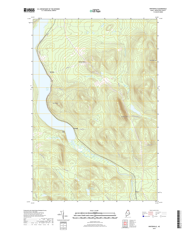 Winterville Maine - 24k Topo Map
