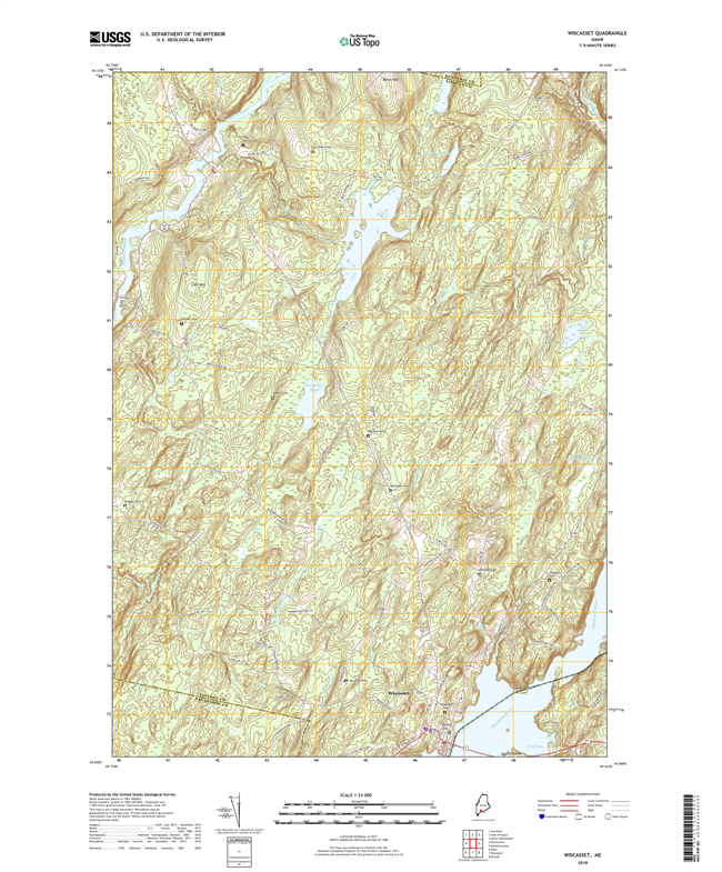Wiscasset Maine - 24k Topo Map