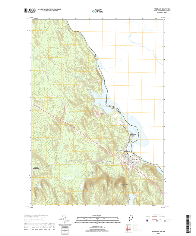 Woodland Maine - 24k Topo Map