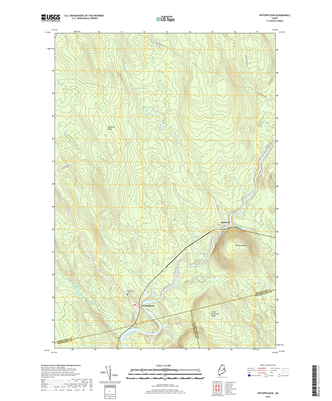 Wytopitlock Maine - 24k Topo Map
