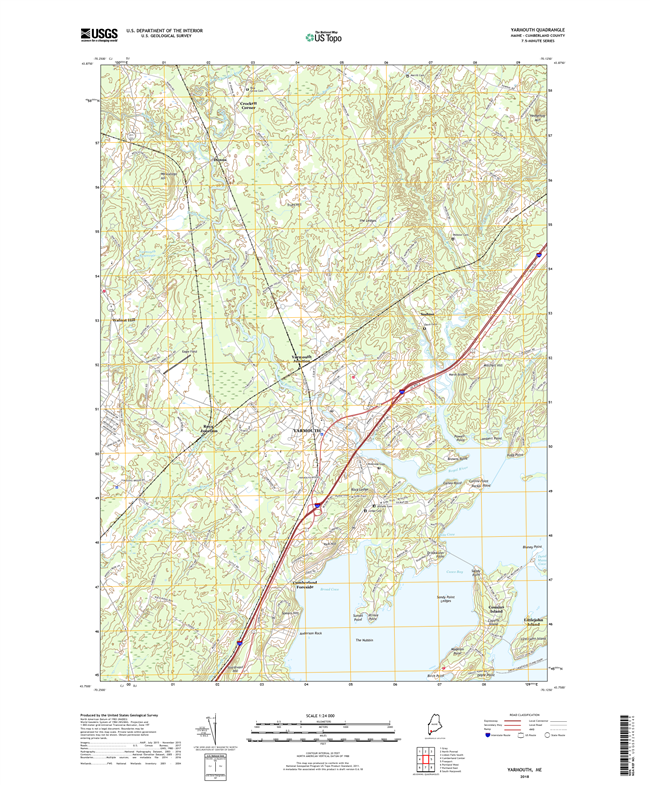 Yarmouth Maine - 24k Topo Map