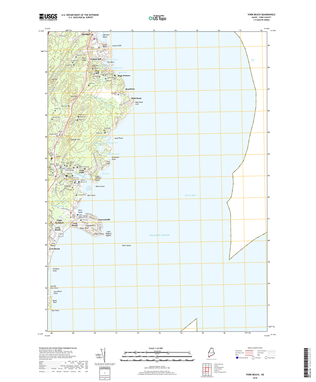 York Beach Maine - 24k Topo Map