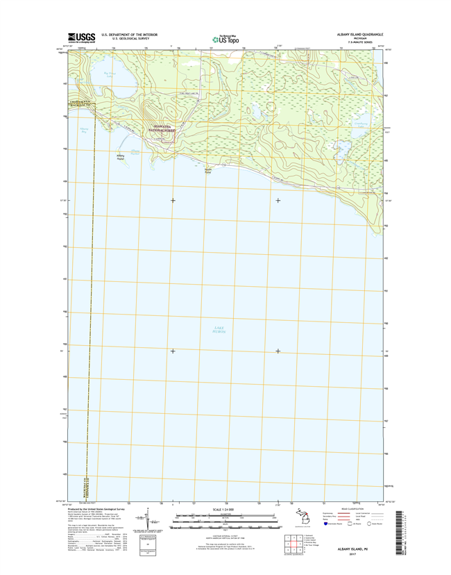 Albany Island Michigan - 24k Topo Map