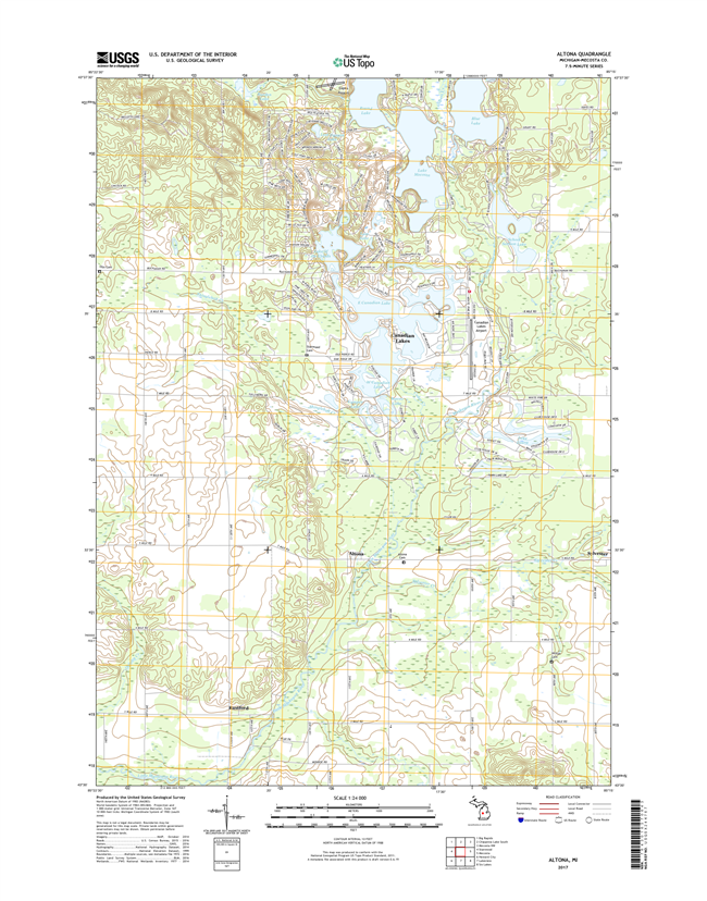 Altona Michigan - 24k Topo Map