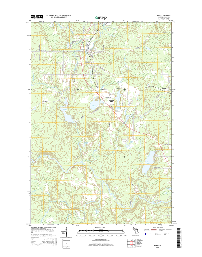 Amasa Michigan - 24k Topo Map