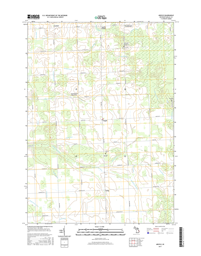 Argyle Michigan - 24k Topo Map
