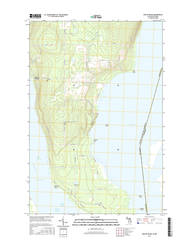 Baie de Wasai Michigan - 24k Topo Map