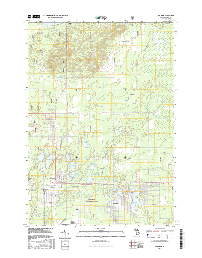Baldwin Michigan - 24k Topo Map
