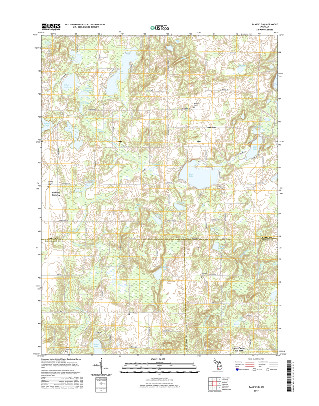 Banfield Michigan - 24k Topo Map