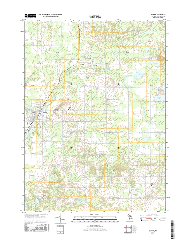 Bangor Michigan - 24k Topo Map