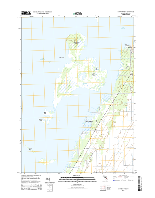 Bay Port West Michigan - 24k Topo Map