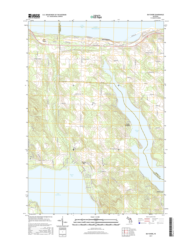 Bay Shore Michigan - 24k Topo Map