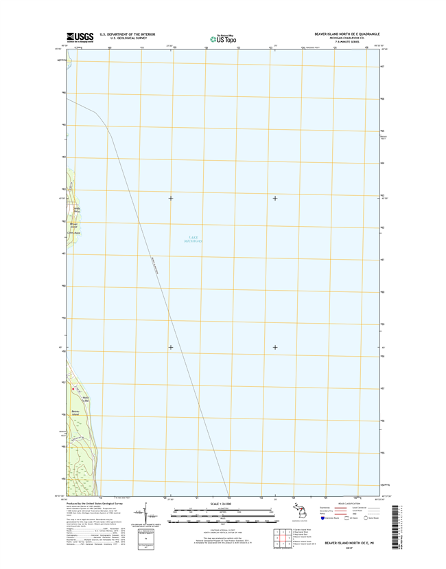 Beaver Island North OE E Michigan - 24k Topo Map