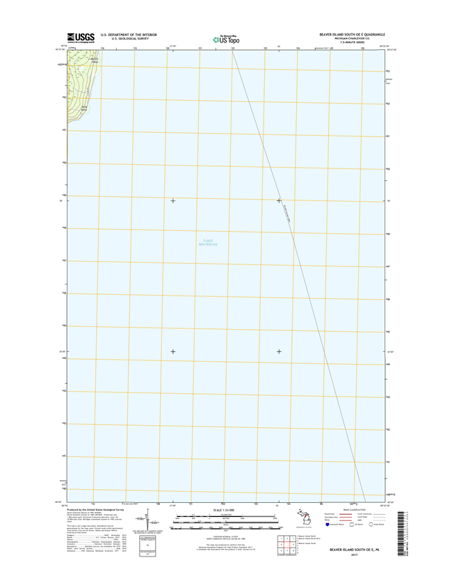 Beaver Island South OE E Michigan - 24k Topo Map