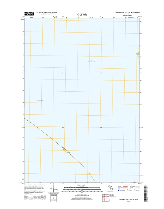 Beaver Island South OE W Michigan - 24k Topo Map