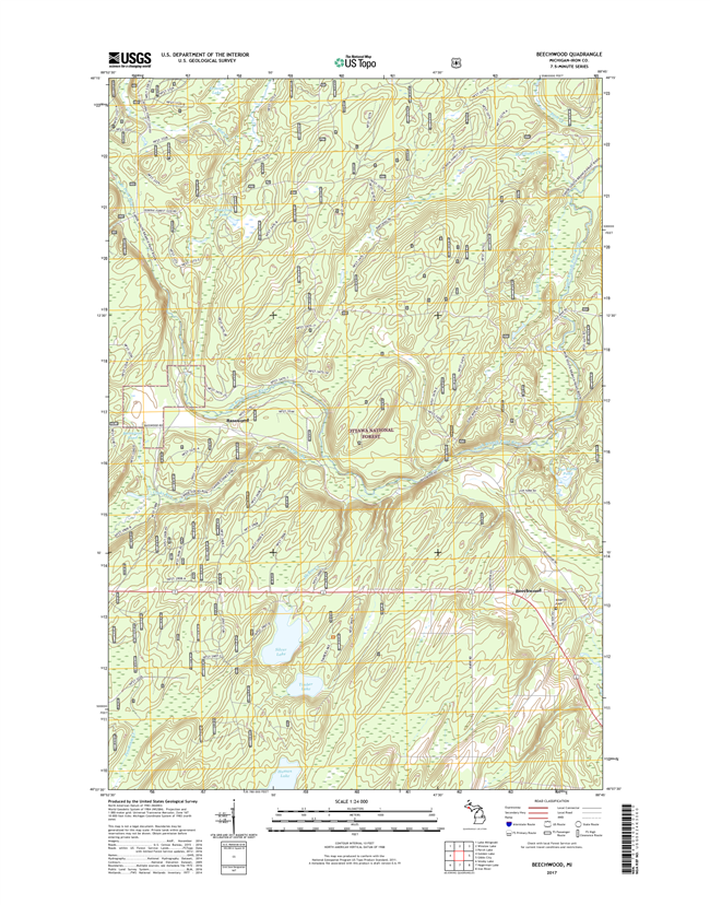 Beechwood Michigan - 24k Topo Map