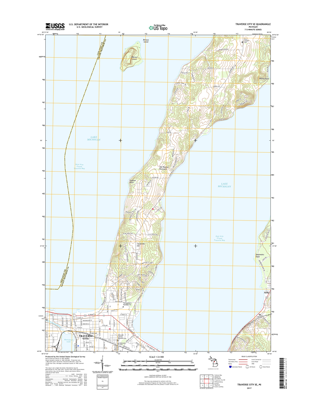 Traverse City SE Michigan - 24k Topo Map