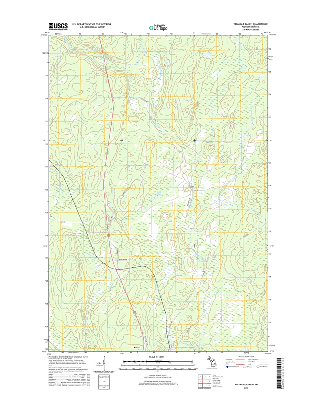 Triangle Ranch Michigan - 24k Topo Map