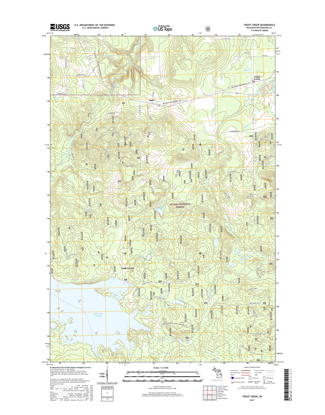Trout Creek Michigan - 24k Topo Map