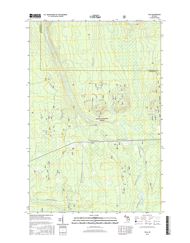 Tula Michigan - 24k Topo Map