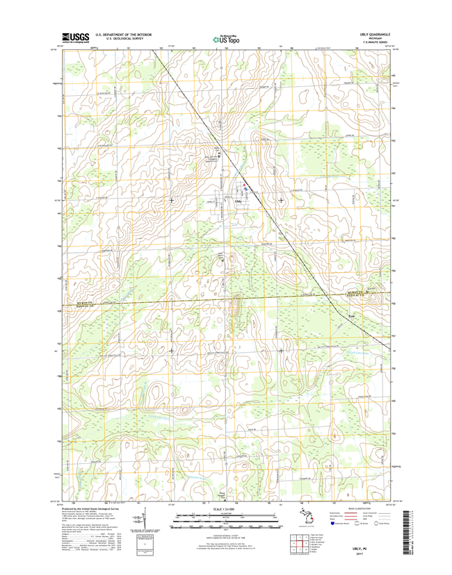 Ubly Michigan - 24k Topo Map