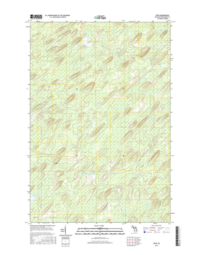 Vega Michigan - 24k Topo Map