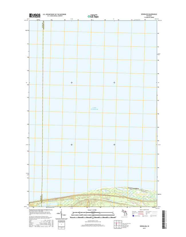 Vermilion Michigan - 24k Topo Map