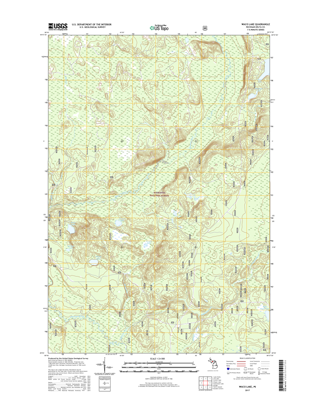 Waco Lake Michigan - 24k Topo Map