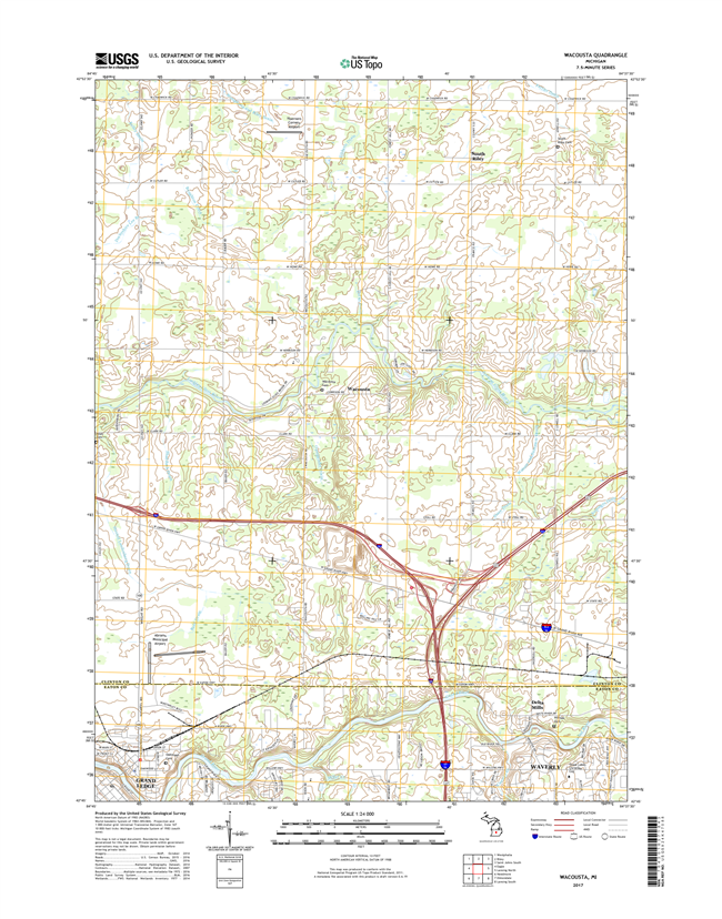 Wacousta Michigan - 24k Topo Map