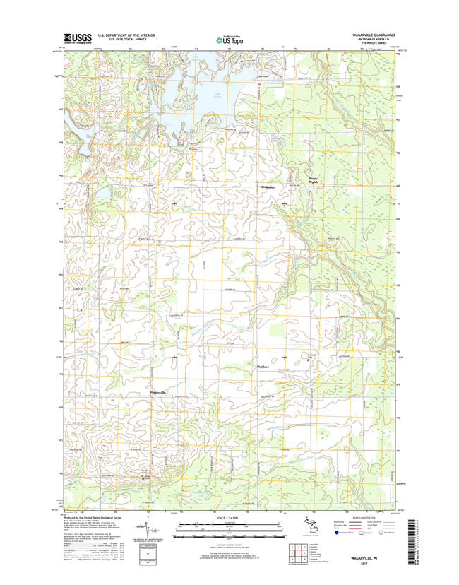 Wagarville Michigan - 24k Topo Map