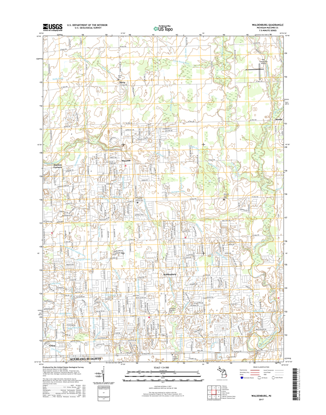 Waldenburg Michigan - 24k Topo Map