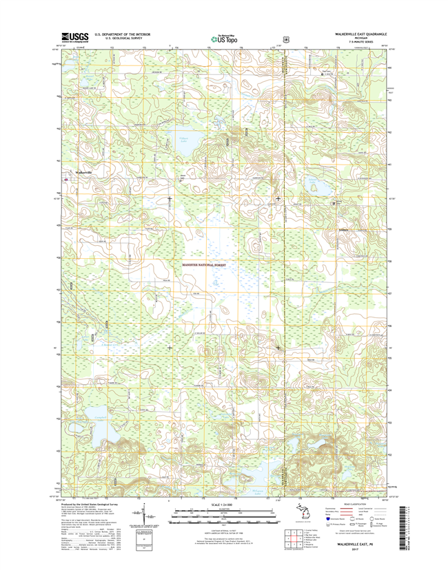 Walkerville East Michigan - 24k Topo Map