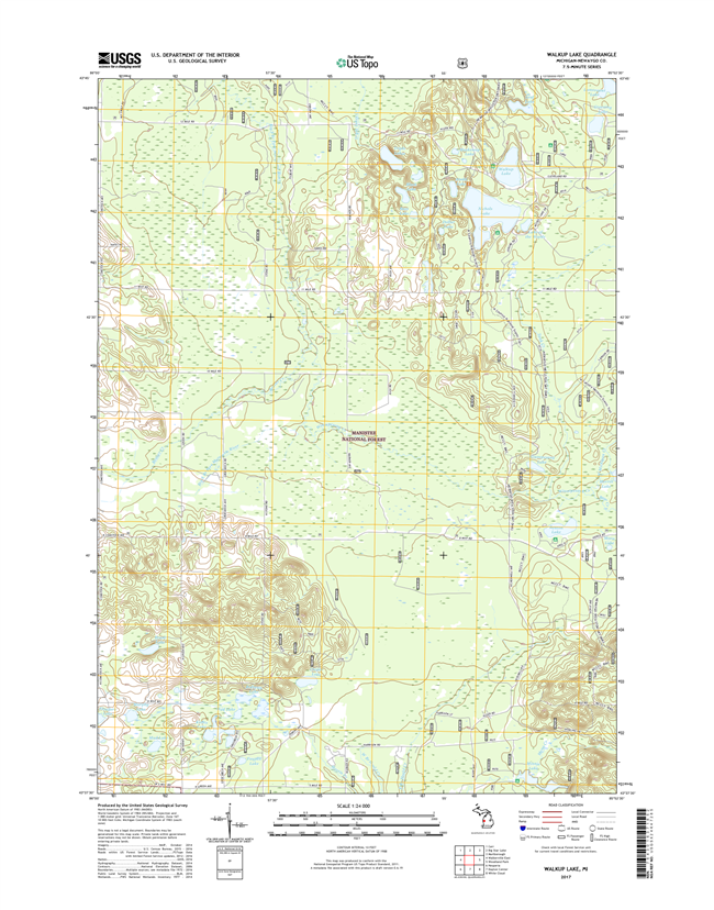 Walkup Lake Michigan - 24k Topo Map