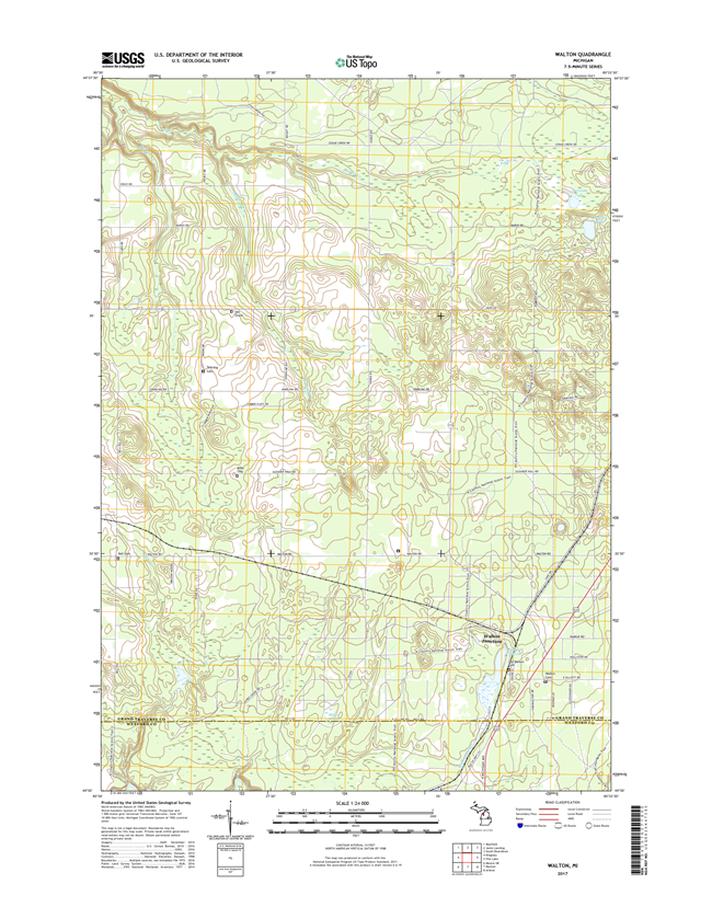 Walton Michigan - 24k Topo Map