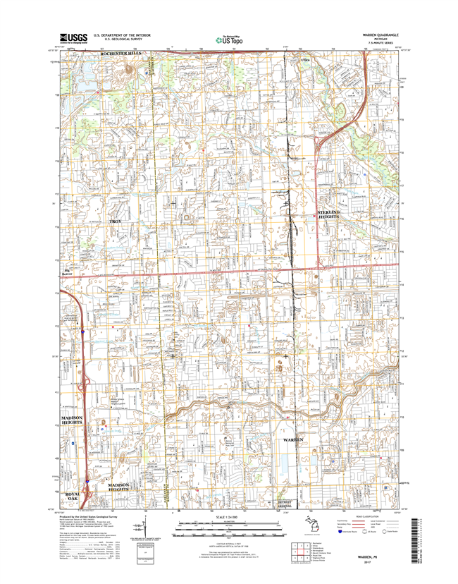 Warren Michigan - 24k Topo Map