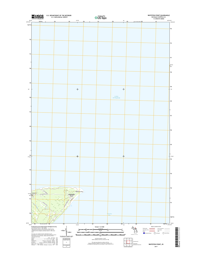 Whitefish Point Michigan - 24k Topo Map