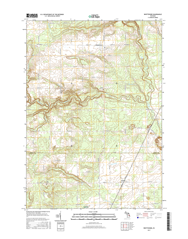 Whittemore Michigan - 24k Topo Map