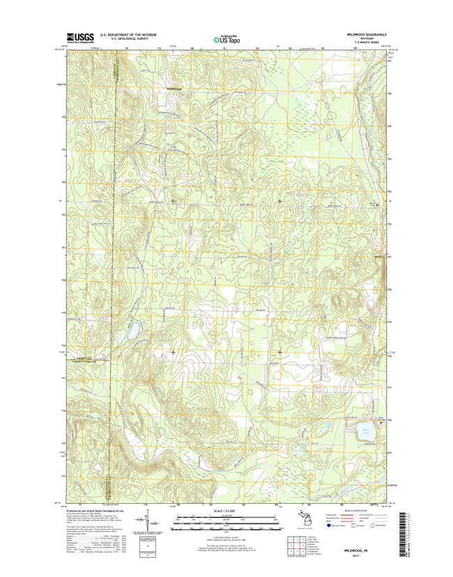 Wildwood Michigan - 24k Topo Map