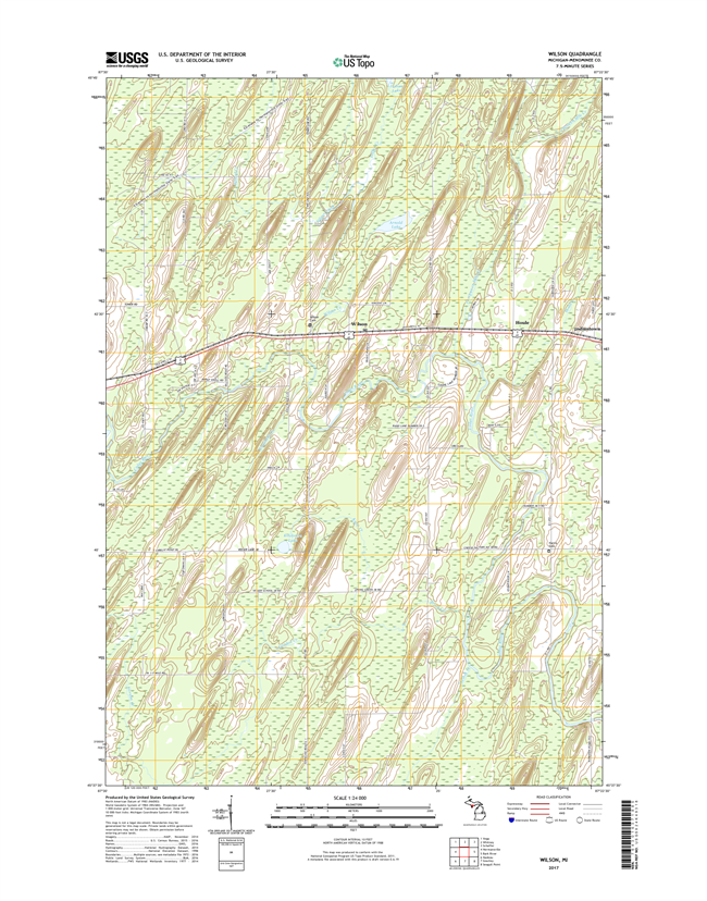 Wilson Michigan - 24k Topo Map