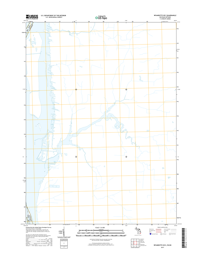 Wyandotte OE E Michigan - 24k Topo Map