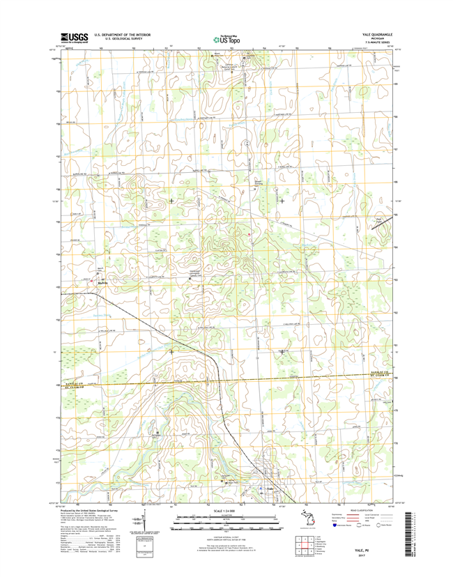 Yale Michigan - 24k Topo Map